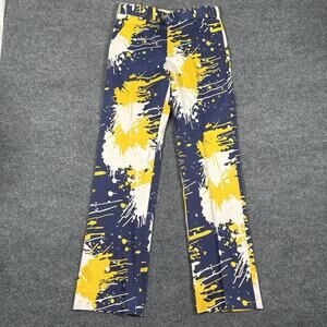Loudmouth Pants Men's Size 30x32 Blue Yellow Golf Chino Stretch Novelty Casual